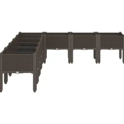 MAISON EXCLUSIVE - Jardinière avec pieds marron 200x160x42 cm pp