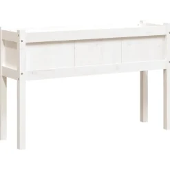 MAISON EXCLUSIVE - Jardinières 2 pcs avec pieds blanc bois de pin massif