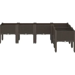 MAISON EXCLUSIVE - Jardinière avec pieds marron 160x120x42 cm pp