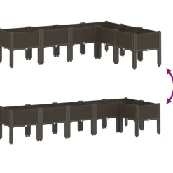 MAISON EXCLUSIVE - Jardinière avec pieds marron 160x120x42 cm pp