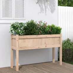 MAISON EXCLUSIVE - Jardinières avec pieds 110x31x70 cm bois de pin massif