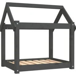 MAISON EXCLUSIVE - Lit pour chien gris 71x55x70 cm bois de pin solide