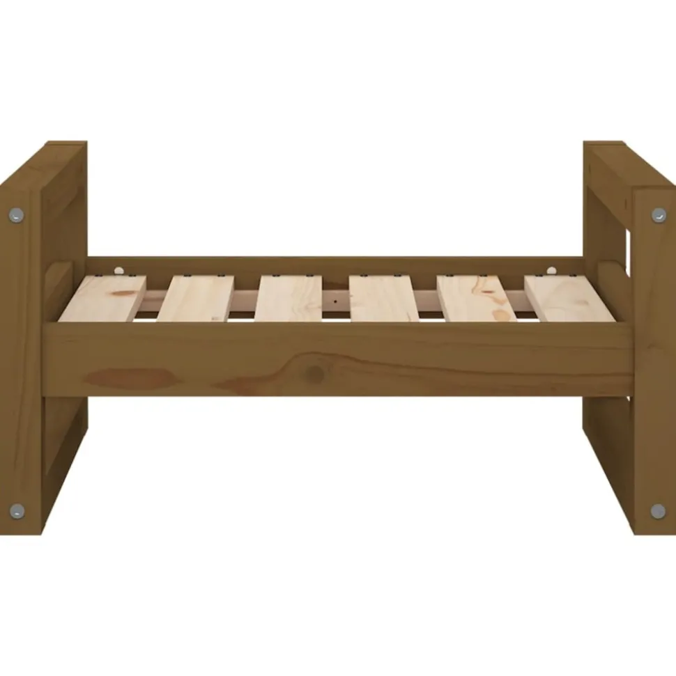 MAISON EXCLUSIVE - Lit pour chien marron miel 55,5x45,5x28 cm bois de pin solide