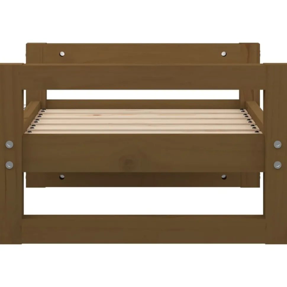 MAISON EXCLUSIVE - Lit pour chien marron miel 55,5x45,5x28 cm bois de pin solide