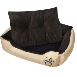 MAISON EXCLUSIVE - Lit pour chiens beige et marron xxl