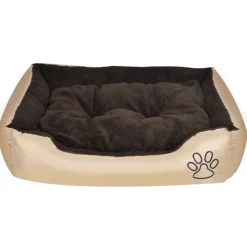 MAISON EXCLUSIVE - Lit pour chiens beige et marron xxl