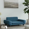 MAISON EXCLUSIVE - Lit pour chien bleu 70x45x33 cm velours