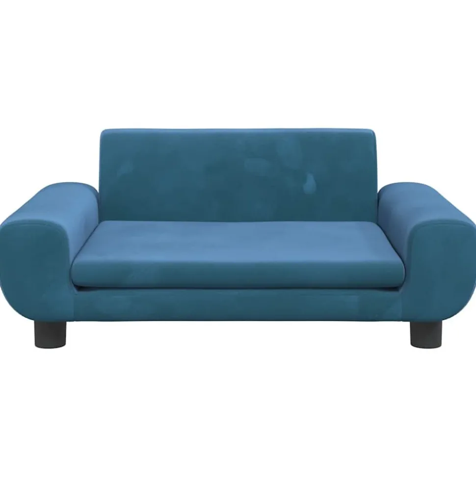 MAISON EXCLUSIVE - Lit pour chien bleu 70x45x33 cm velours