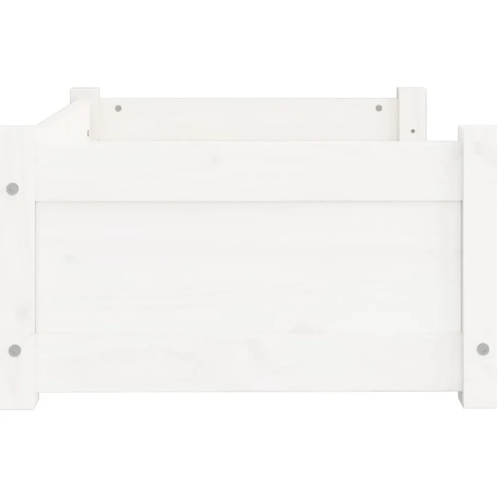 MAISON EXCLUSIVE - Lit pour chien blanc 65,5x50,5x28 cm bois de pin solide