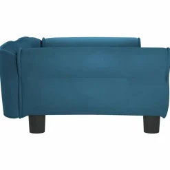 MAISON EXCLUSIVE - Lit pour chien bleu 95x55x30 cm velours