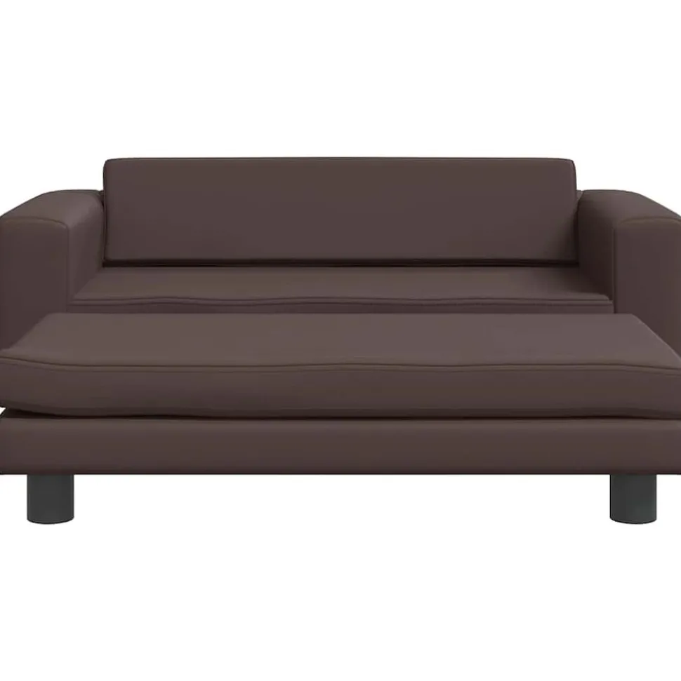 MAISON EXCLUSIVE - Lit pour chien avec extension marron 100x50x30 cm similicuir