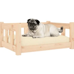MAISON EXCLUSIVE - Lit pour chien 65,5x50,5x28 cm bois de pin solide