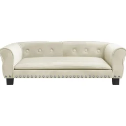 MAISON EXCLUSIVE - Lit pour chien crème 95x55x30 cm velours