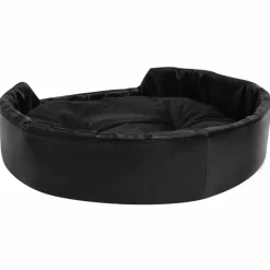 MAISON EXCLUSIVE - Lit pour chiens noir 90x79x20 cm peluche et similicuir