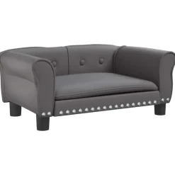 MAISON EXCLUSIVE - Lit pour chien gris 70x45x30 cm similicuir