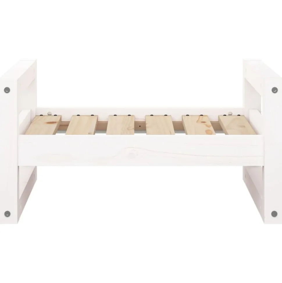 MAISON EXCLUSIVE - Lit pour chien blanc 55,5x45,5x28 cm bois de pin solide