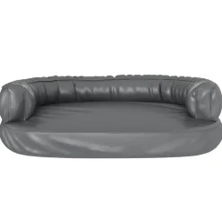 MAISON EXCLUSIVE - Lit pour chien ergonomique mousse gris 75x53 cm similicuir