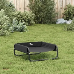 MAISON EXCLUSIVE - Lit surélevé pour chien anthracite tissu oxford et acier