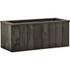 MAISON EXCLUSIVE - Lit surélevé gris foncé 74x32x30 cm bois de pin massif
