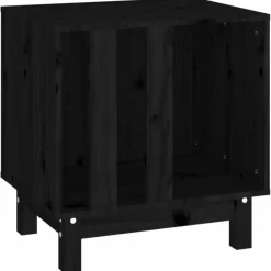 MAISON EXCLUSIVE - Niche pour chien noir 50x40x52 cm bois de pin massif