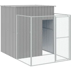 MAISON EXCLUSIVE - Niche pour chien avec cour gris clair 165x455x181 cm