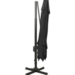 MAISON EXCLUSIVE - Parasol de jardin en porte-à-faux avec double toit noir