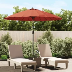 MAISON EXCLUSIVE - Parasol d'extérieur et mât avec aluminium 270 cm terre cuite