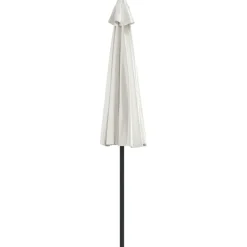 MAISON EXCLUSIVE - Parasol de balcon avec mât en aluminium sable 270x144 cm demi
