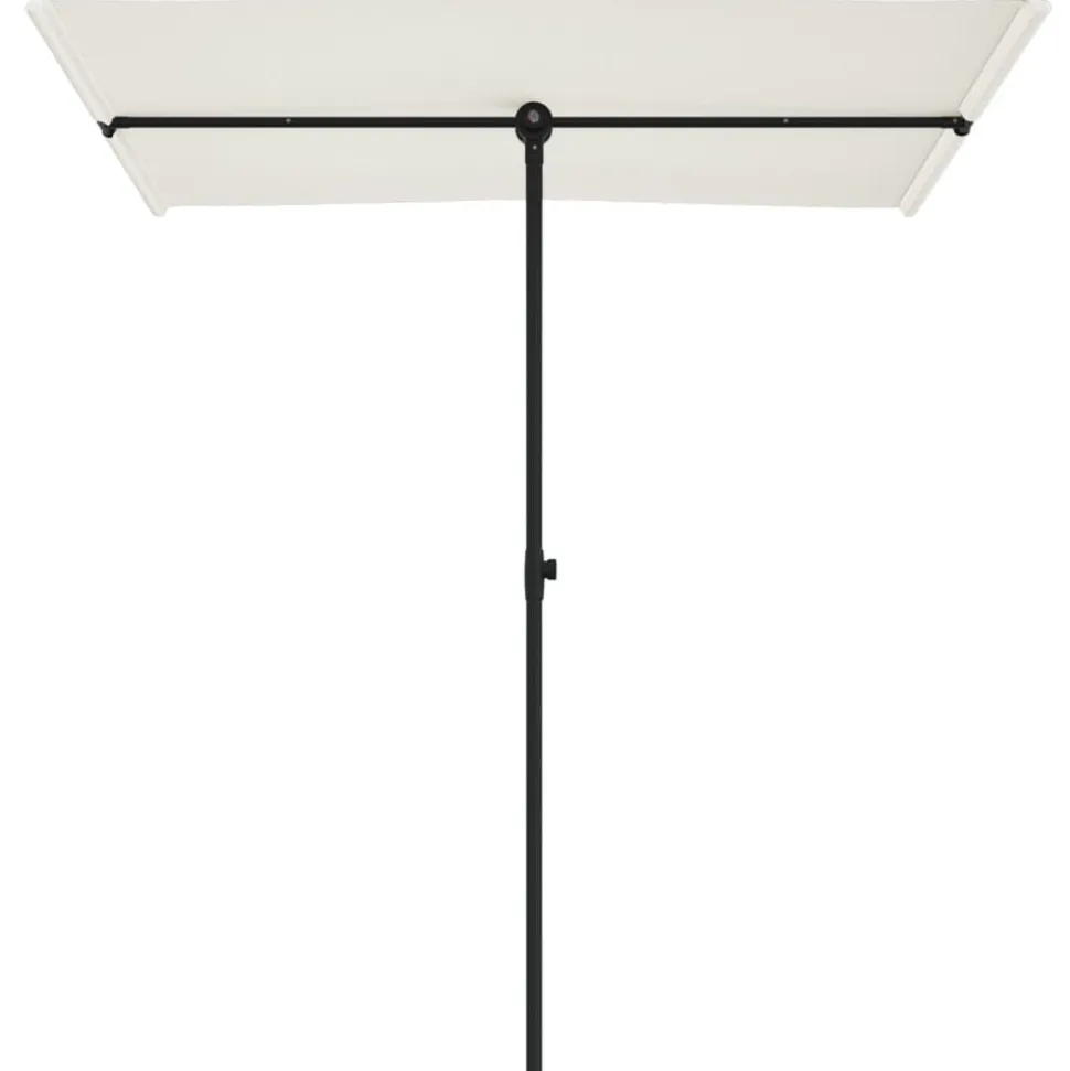 MAISON EXCLUSIVE - Parasol de jardin avec mât en aluminium 180x110 cm blanc sable