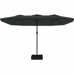 MAISON EXCLUSIVE - Parasol de jardin à double tête avec led noir 449x265 cm