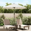 MAISON EXCLUSIVE - Parasol d'extérieur et mât avec aluminium 270 cm blanc sable