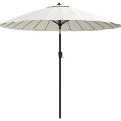 MAISON EXCLUSIVE - Parasol d'extérieur et mât avec aluminium 270 cm blanc sable