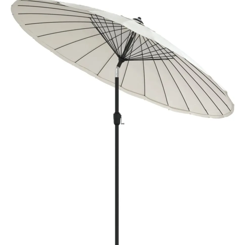 MAISON EXCLUSIVE - Parasol d'extérieur et mât avec aluminium 270 cm blanc sable