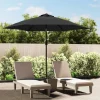 MAISON EXCLUSIVE - Parasol d'extérieur avec poteau en métal 300 cm anthracite