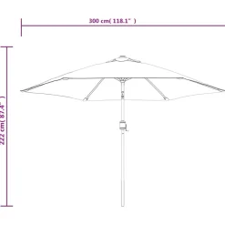 MAISON EXCLUSIVE - Parasol d'extérieur avec poteau en métal 300 cm anthracite