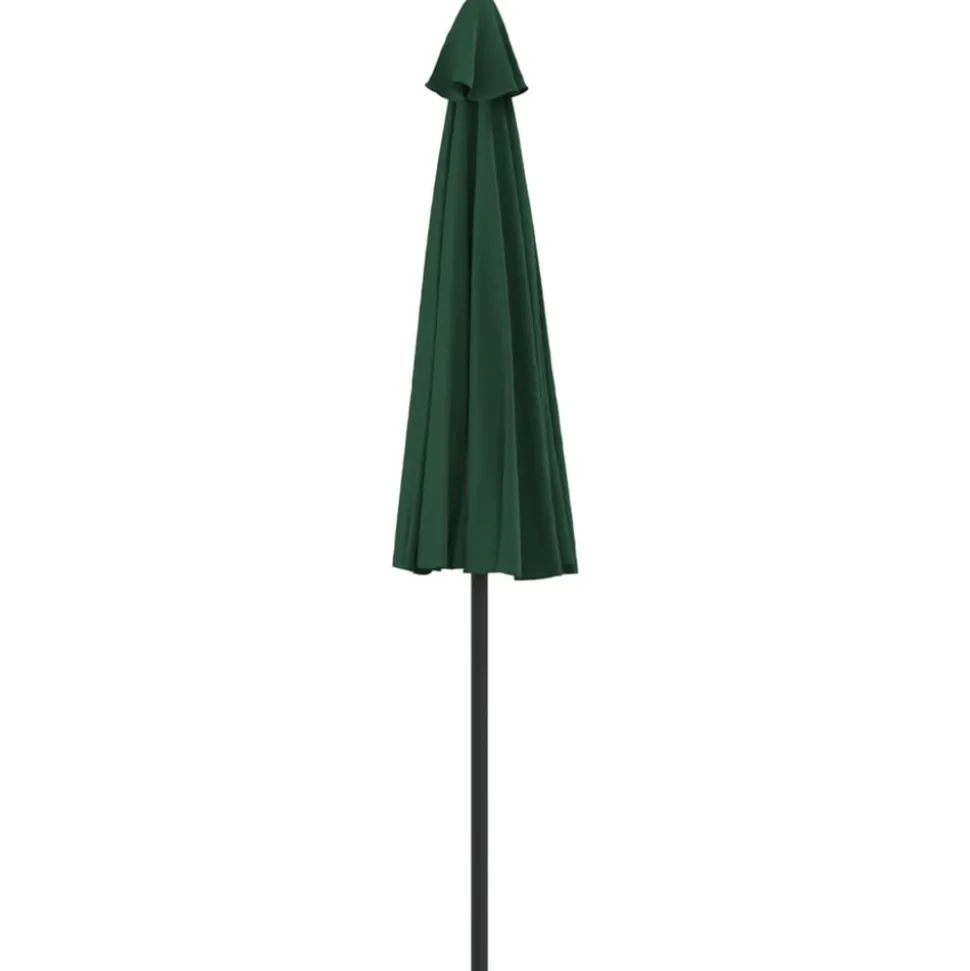 MAISON EXCLUSIVE - Parasol de balcon avec mât en aluminium vert 270x144 cm demi