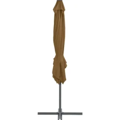 MAISON EXCLUSIVE - Parasol de jardin en porte-à-faux avec mât en acier taupe