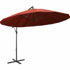 MAISON EXCLUSIVE - Parasol suspendu avec poteau terre cuite 3 m