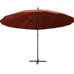 MAISON EXCLUSIVE - Parasol suspendu avec poteau terre cuite 3 m