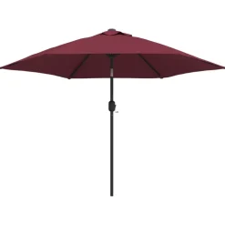 MAISON EXCLUSIVE - Parasol de jardin avec mât en métal rouge bordeaux 300 cm