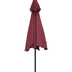 MAISON EXCLUSIVE - Parasol de jardin avec mât en métal rouge bordeaux 300 cm