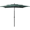MAISON EXCLUSIVE - Parasol de jardin à 3 niveaux avec mât en aluminium vert