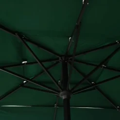 MAISON EXCLUSIVE - Parasol de jardin à 3 niveaux avec mât en aluminium vert