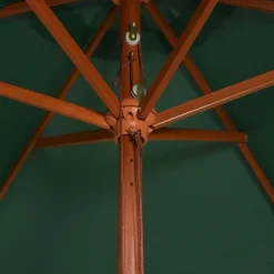 MAISON EXCLUSIVE - Parasol avec poteau en bois 200 x 300 cm vert