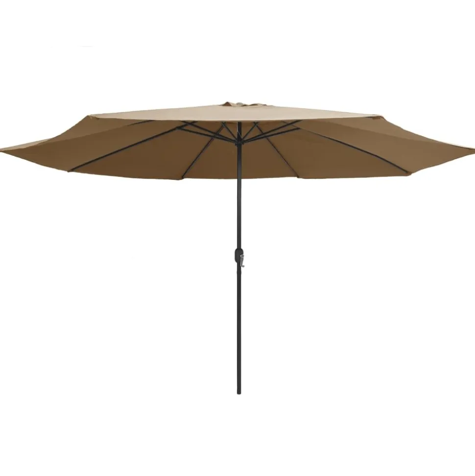MAISON EXCLUSIVE - Parasol de jardin avec mât en métal 390 cm taupe