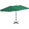 MAISON EXCLUSIVE - Parasol d'extérieur et mât en aluminium 460x270 cm vert