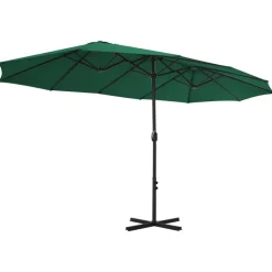 MAISON EXCLUSIVE - Parasol d'extérieur et mât en aluminium 460x270 cm vert