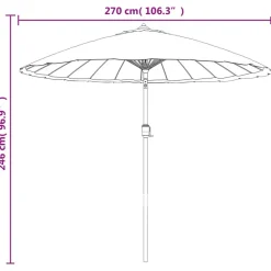 MAISON EXCLUSIVE - Parasol d'extérieur avec mât en aluminium 270 cm taupe