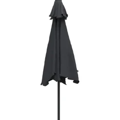 MAISON EXCLUSIVE - Parasol d'extérieur avec lumières led et mât en acier noir