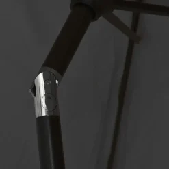 MAISON EXCLUSIVE - Parasol d'extérieur avec lumières led et mât en acier noir
